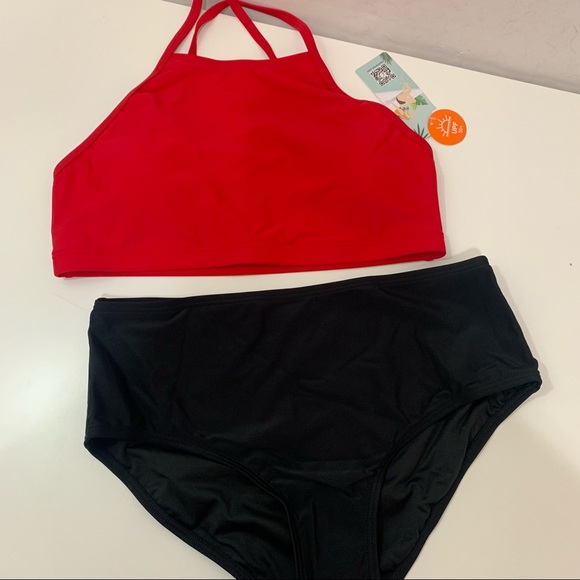 CharmLeaks Women's NIB Halter High Neck Two Piece Bikini Swimsuit M or L - Picture 2 of 11